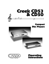 Creek Audio CD50 User manual