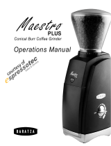 Baratza Maestro Operating instructions