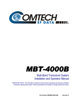 Comtech EF Data MBT-4000B Operating instructions