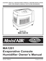 MoistAir MA12010 Owner's manual