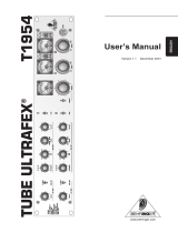 Behringer Tube ultrafex T1954 User manual
