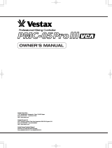 Vestax PMC-05ProIII Owner's manual