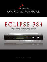 Antelope Eclipse 384 Owner's manual
