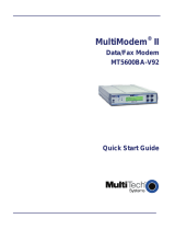 Multitech MT5600BA-V92 User manual