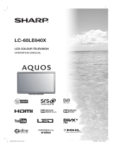 Sharp Aquos LC-60LE640X User manual