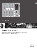 Behringer PRO MIXER DX2000USB User manual
