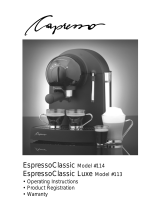 Capresso Espresso Classic Luxe 113 User manual