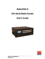 Barco MatrixPRO-II 16x16 DVI router User manual