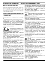 Cebora 237 TIG Star 160 AC-DC User manual