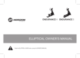Horizon Fitness X8 Elliptical Owner's manual