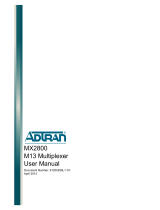 ADTRAN MX2800 M13 User manual