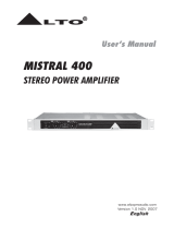 Alto MISTRAL 400 User manual
