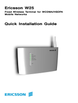 Ericsson W25 Installation guide