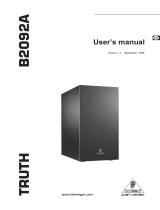 Behringer B2092A User manual