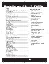 Cobra 29 LX CAMO Owner's manual