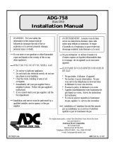 ADC ADG-758 Installation guide