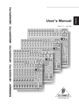 Behringer EURORACK UB1622FX-PRO User manual