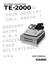 Casio TE-2000 User manual