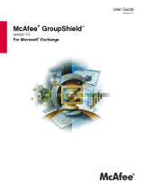 McAfee GroupShield  7.0 ForMicrosoft Exchange User manual