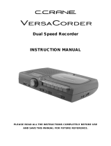C. Crane VersaCorder User manual