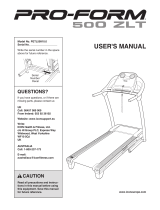 Pro-Form 500 ZLT PETL59910.0 User manual