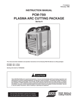 ESAB PCM-750i Plasma Arc Cutting Package User manual