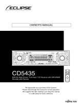 Eclipse - Fujitsu Ten CD5435 User manual