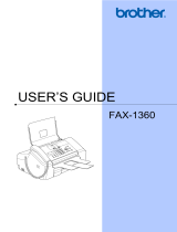 Brother Fax 1360 User manual