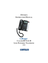 Cortelco CALLER ID TYPE II User manual