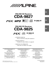 Alpine CDA-9825 User manual