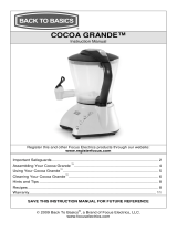 Back to Basics Cocoa Grande User manual
