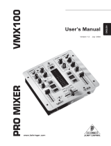 Behringer VMX100 User manual
