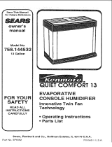 Sears Kenmore 758.144532 Owner's manual
