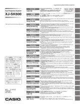 Casio XJ-SK600 User manual