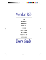 Micron Electronics MERIDIAN 850 NOTEBOOK MERIDIAN 850 User manual