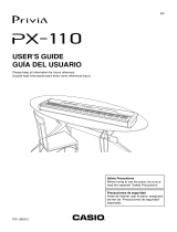 Casio PX 110 - Privia Digital Piano User manual