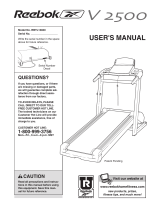 Reebok V2500 Treadmill User manual