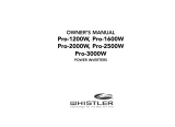 Whistler Pro-1600W User manual