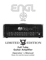 Engl Full Tube Guitar Amplifier User manual