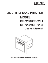 Citizen CT-P293 User manual