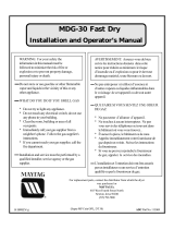 Maytag MDG-30 Fast Dry User manual