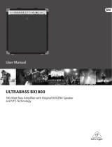 Behringer ULTRABASS BX1800 User manual