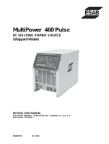 ESAB MultiPower 460 Pulse DC Welding Power Source (Shipyard Model) User manual