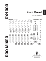 Behringer PRO MIXER DX1000 User manual