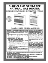 Master VENT-FREE NATURAL GAS HEATER User manual