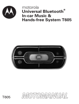 Motorola T605 - Bluetooth hands-free Car User manual
