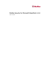 McAfee Microsoft SharePoint 2.5.0 User manual