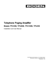 Bogen TPU-60B User manual