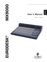 Behringer EURODESK MX9000 User´s User manual