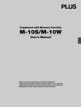 Plus M-10S, M-10W User manual